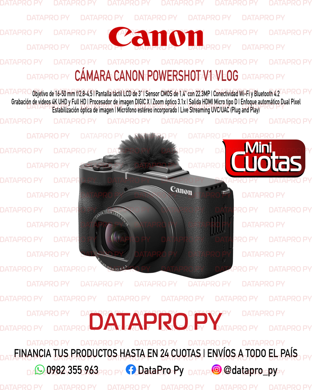 Cámara Canon PowerShot V1 Vlog.